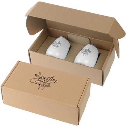 Stainless Steel Stemless Wine Glasses Gift Box Set